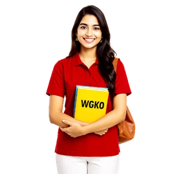 Student holding a WGKO book