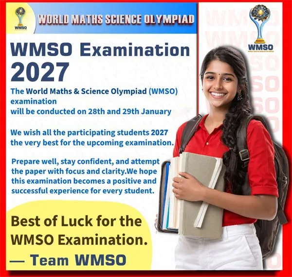 WMSO Examination 2027 will be held on 28th and 29th January. Best of luck from Team WMSO.